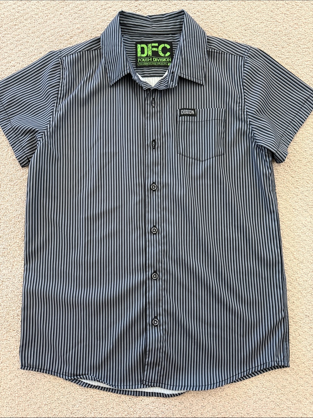 Dixxon Youth Pinstripe Short-Sleeve Shirt